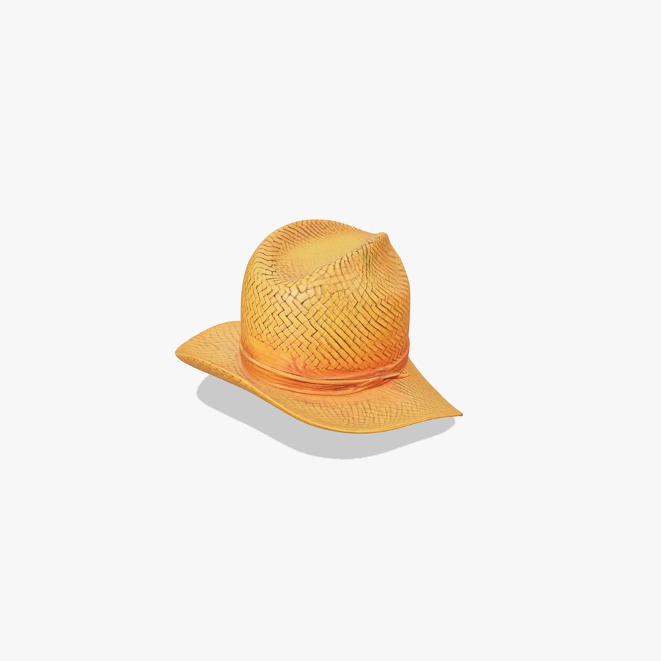 Natural Straw Hat model pack